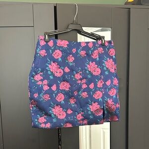 Lulu's Vibrant Pink Floral Pencil Skirt